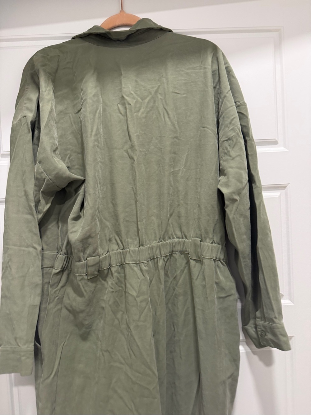 Nine West Utility Jumpsuit in Olive Green - Picture 5 of 6